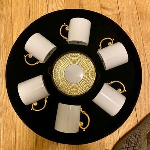 L’OBJET Perlée Espresso Cup + Saucer (Set of 6)
